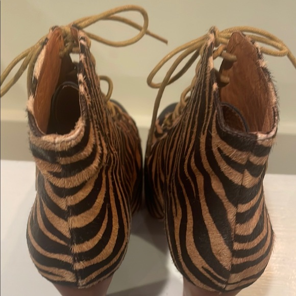 Jeffrey Campbell Zebra Print Platform Boots - Picture 6 of 7